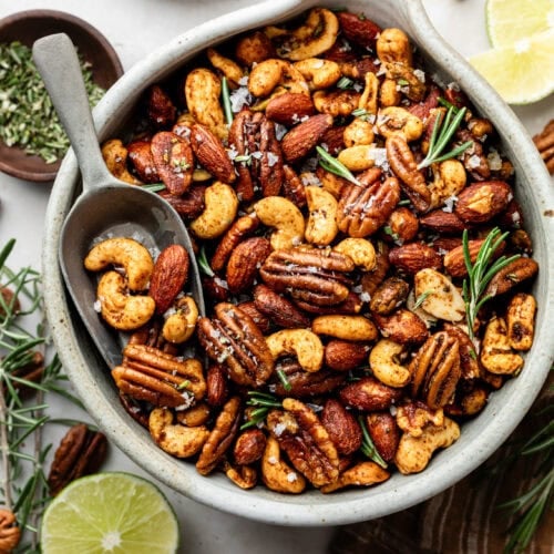 Chili Rosemary Roasted Nuts