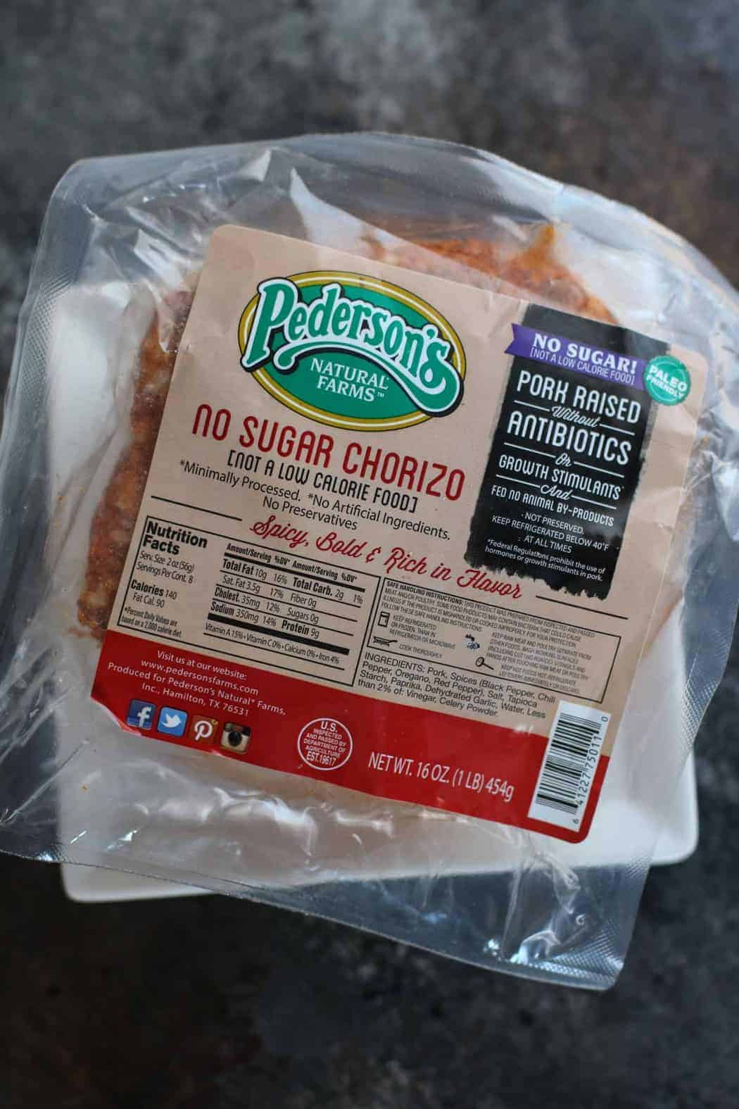 Pederson's Natural Farms No Sugar Chorizo