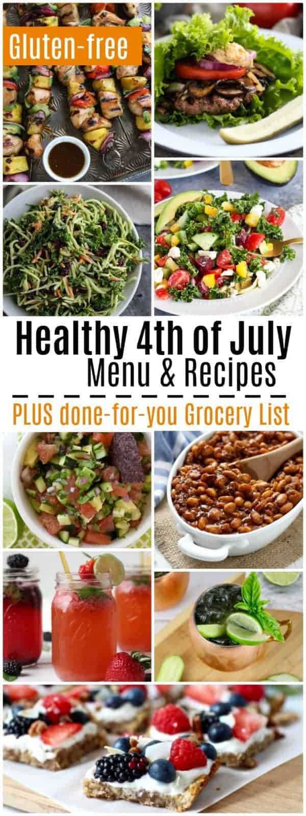 Pinterest image for Healthy 4th of July Menu