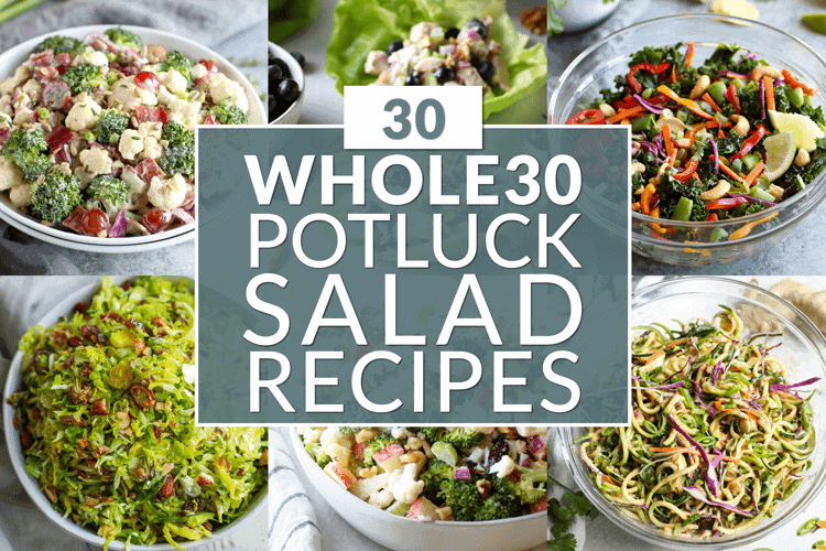 Collage of salad recipes with text overlay