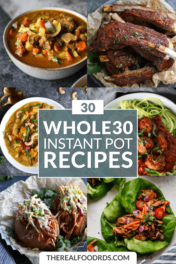 Short Pin Image for 30 Whole30 Instant Pot Recipes
