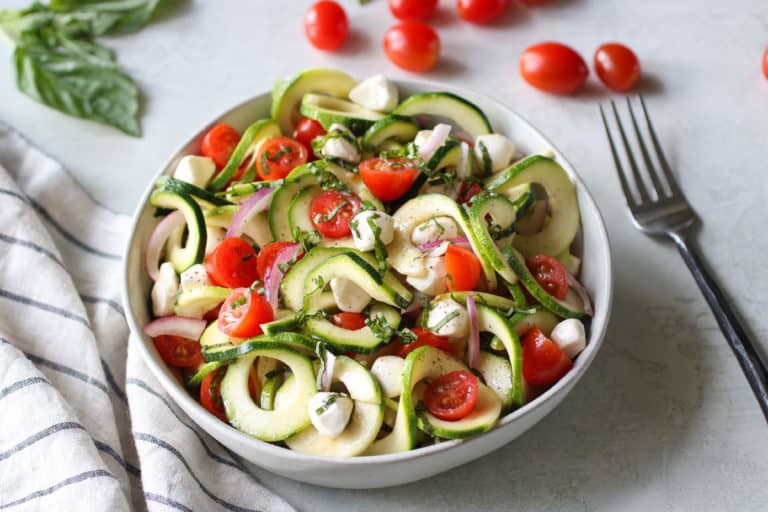 Caprese Zucchini Salad with Balsamic Vinaigrette