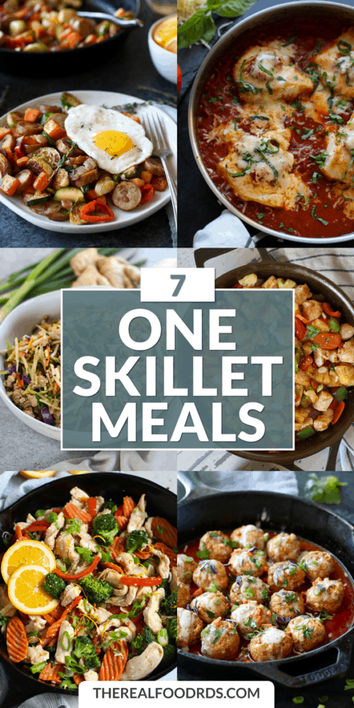 Long Pin Image for 7 One Skillet Meals
