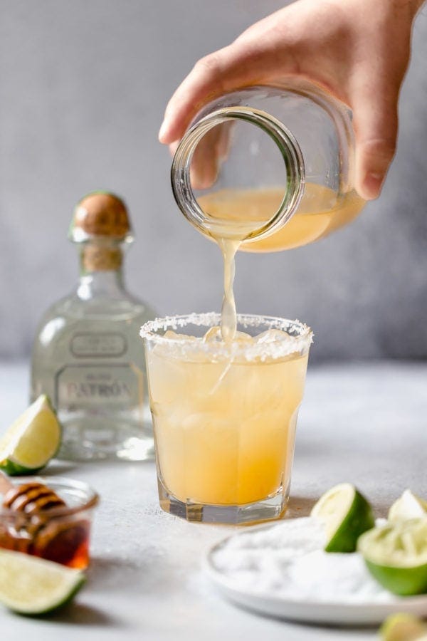 A freshly poured Real Food Margarita