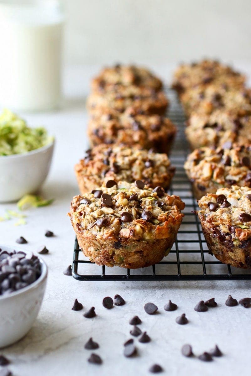 zucchini banana baked oatmeal cups