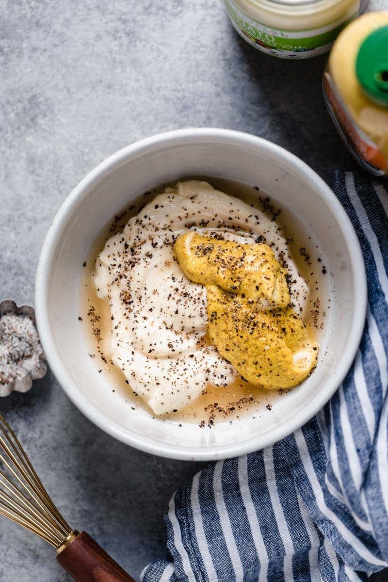 Photo of dressing for Low-Carb Mock Potato Salad