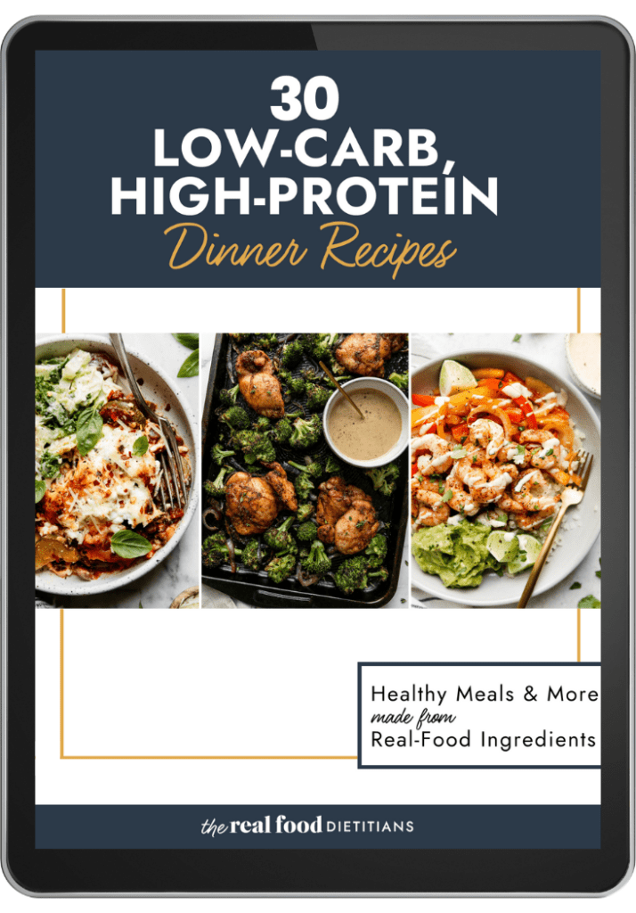 30 low carb high protein dinner recipes image with text