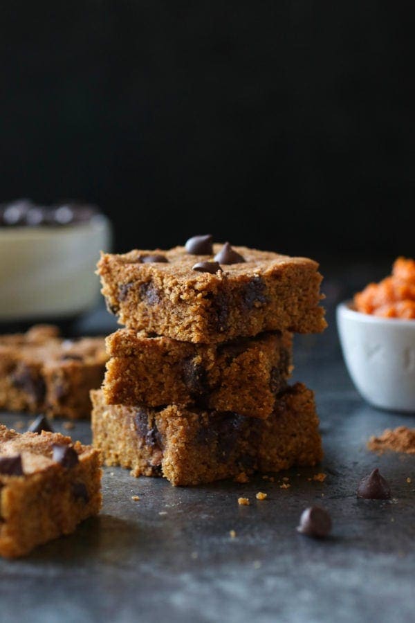 Paleo Pumpkin Chocolate Chip Bars