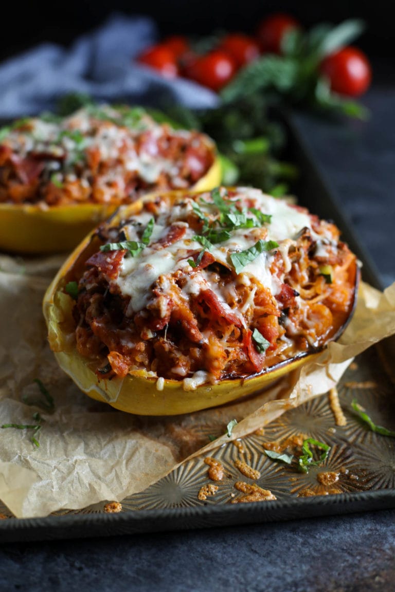 Pizza Stuffed Spaghetti Squash