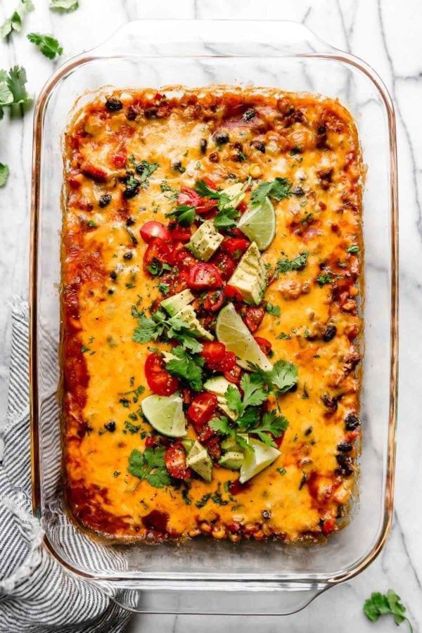 a healthy taco casserole