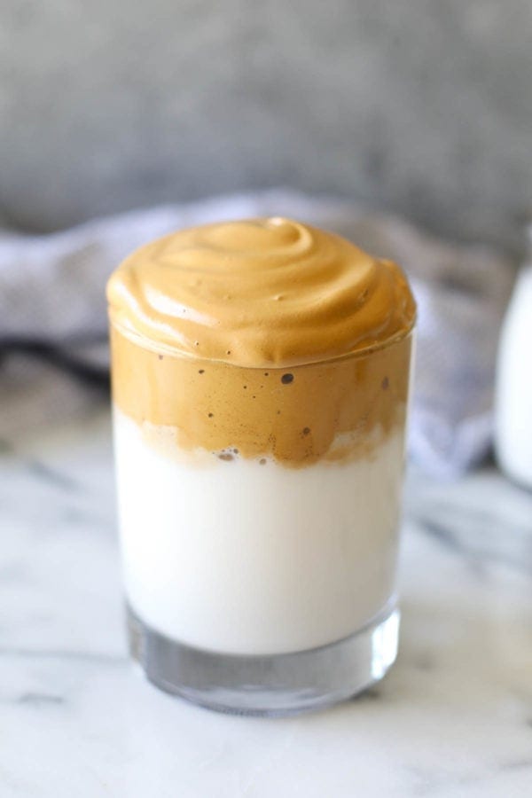 close up view of Dairy-Free Whipped Coffee
