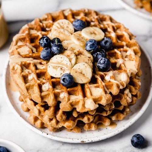 Gluten-Free Peanut Butter Banana Waffles