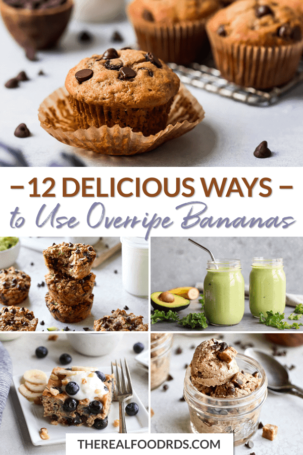 collage for 12 Delicious Ways to Use Overripe Bananas