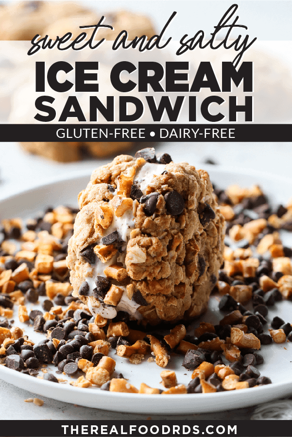 Sweet & Salty Ice Cream Sandwiches with text overlay