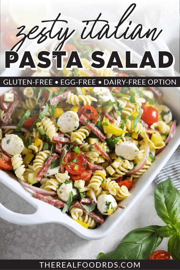 Pin image for Zesty Italian Pasta Salad (Gluten-Free)