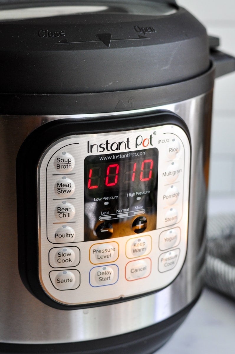 Rice cooking in an instant pot