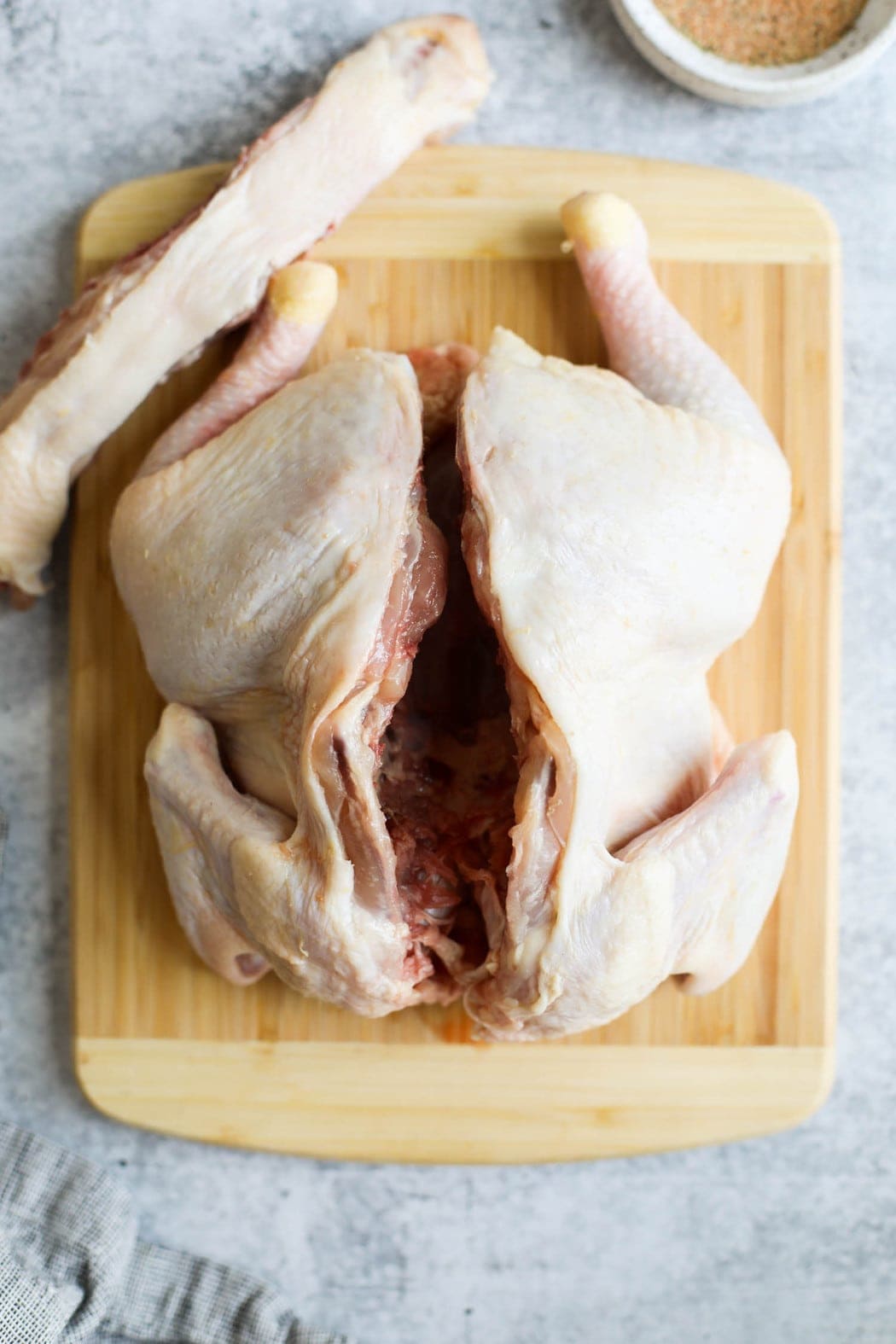Perfect Spatchcock Chicken with the backbone removed