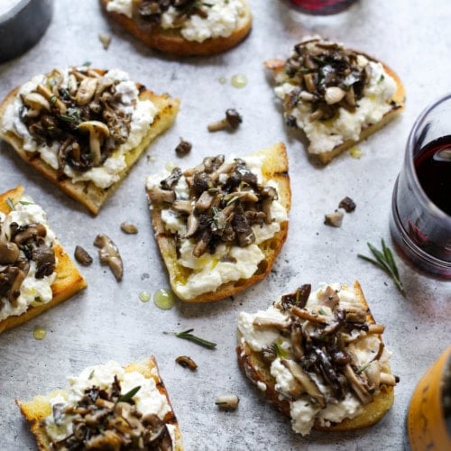 Burrata Toast with Sautéed Mushrooms