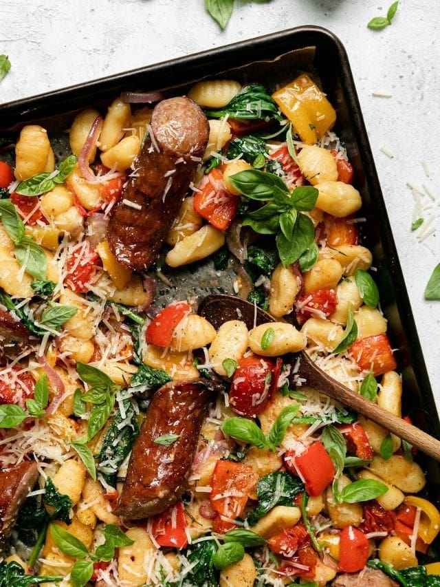Sheet Pan Gnocchi with Kielbasa and Vegetables
