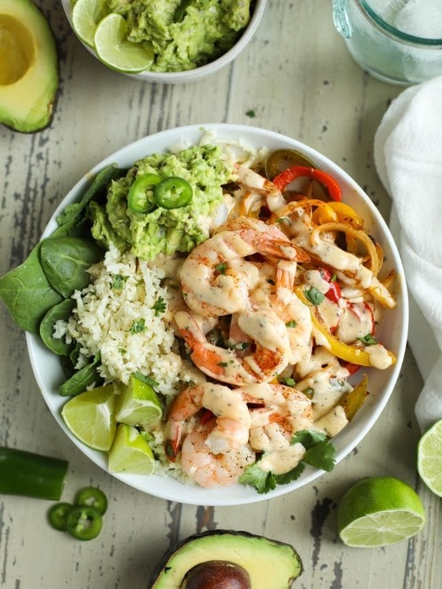 One-Pan Shrimp Fajita Bowls