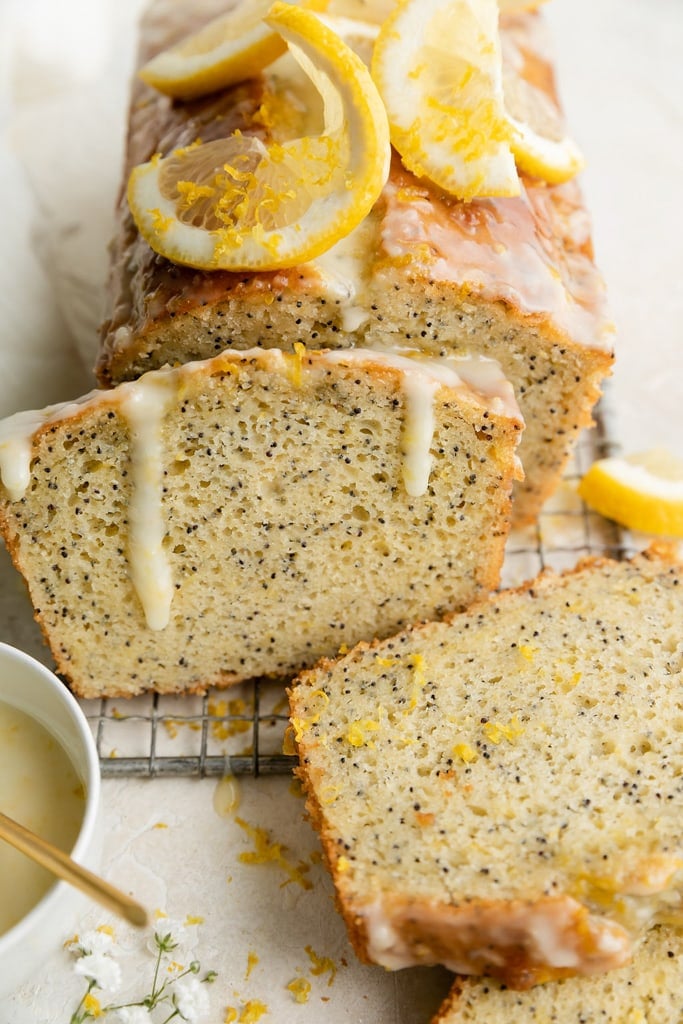 Close up view of Lemon Poppy Seed Bread
