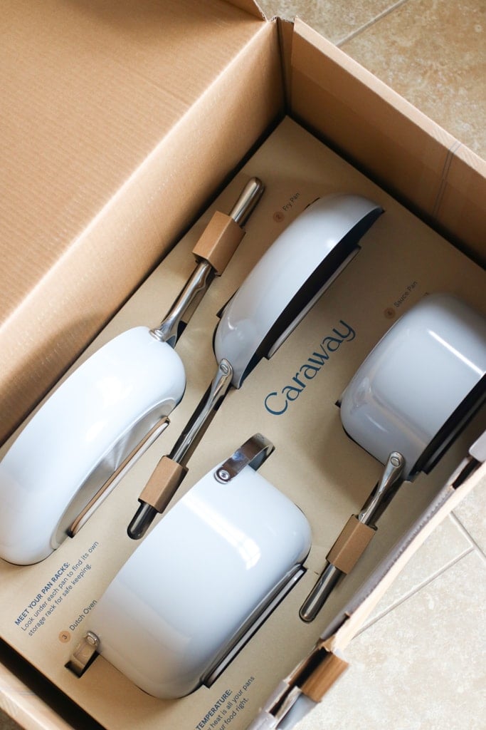Caraway Bakeware in a box.